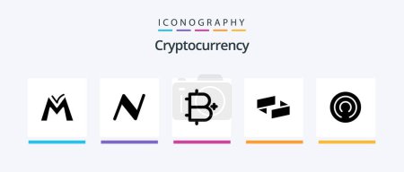 Illustration for Cryptocurrency Glyph 5 Icon Pack Including ubiq . plus. cryptocurrency . cryptocurrency . bitcoin. Creative Icons Design - Royalty Free Image