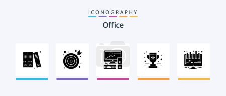 Illustration for Office Glyph 5 Icon Pack Including . board. office. analytics. prize. Creative Icons Design - Royalty Free Image
