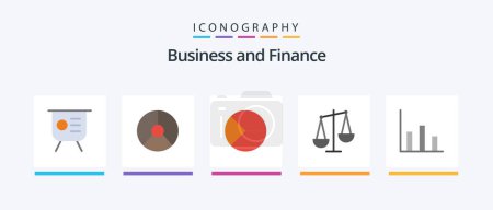Illustration for Finance Flat 5 Icon Pack Including . graphic. graphical. finance. finance. Creative Icons Design - Royalty Free Image