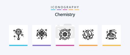 Téléchargez les illustrations : Chemistry Line 5 Icon Pack Including science. chemistry. chemistry. study. beaker. Creative Icons Design - en licence libre de droit