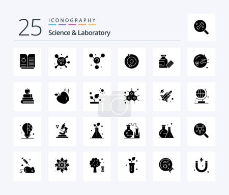 Illustration for Science 25 Solid Glyph icon pack including education. apple. medical. sex. procreation - Royalty Free Image