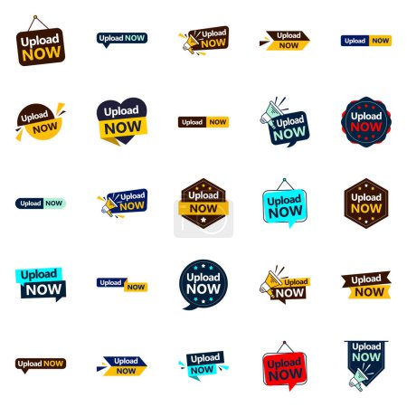 Ilustración de Upload Now 25 Versatile Vector Banners for all your Sales and Marketing needs - Imagen libre de derechos