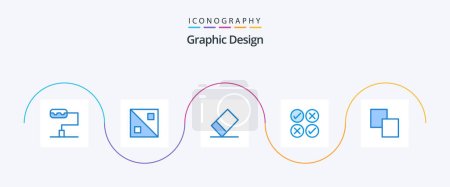 Téléchargez les illustrations : Design Blue 5 Icon Pack Including . tick. - en licence libre de droit