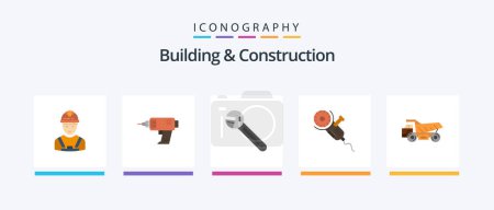 Illustration for Building And Construction Flat 5 Icon Pack Including power. saw. cordless. tool. tool. Creative Icons Design - Royalty Free Image