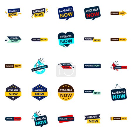 Ilustración de Boost Your Brand with Available Now 25 Eye-catching Vector Banners - Imagen libre de derechos