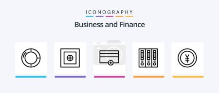 Ilustración de Finance Line 5 Icon Pack Including pie. chart. money. business. finance. Creative Icons Design - Imagen libre de derechos