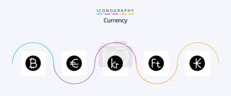 Téléchargez les illustrations : Currency Glyph 5 Icon Pack Including hungary. forint . currency . icelandic - en licence libre de droit