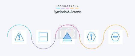 Téléchargez les illustrations : Symboles et flèches Bleu Pack de 5 icônes inclus. erreur. nié - en licence libre de droit