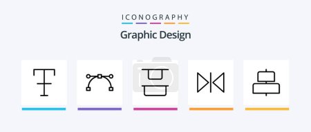 Téléchargez les illustrations : Design Line 5 Icon Pack Including . align. path. Creative Icons Design - en licence libre de droit
