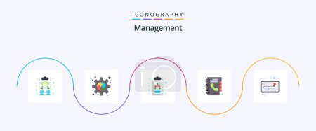 Ilustración de Management Flat 5 Icon Pack Including project. phone. plugin. directory. organization chart - Imagen libre de derechos