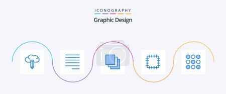 Téléchargez les illustrations : Design Blue 5 Icon Pack Including . s. dots - en licence libre de droit