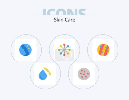 Ilustración de Skin Flat Icon Pack 5 Icon Design. skin protection. skin care. seamus. skin. skin care - Imagen libre de derechos