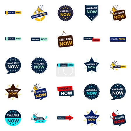 Ilustración de Modernize Your Marketing with Available Now 25 Sleek Vector Banners Pack - Imagen libre de derechos