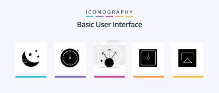 Téléchargez les illustrations : Basic Glyph 5 Icon Pack Including . share. play. air. Creative Icons Design - en licence libre de droit