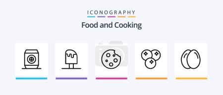 Illustration for Food Line 5 Icon Pack Including meal. food. food. drink. food. Creative Icons Design - Royalty Free Image