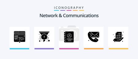 Illustration for Network And Communications Glyph 5 Icon Pack Including communication. contact. speedometer. call. user. Creative Icons Design - Royalty Free Image