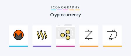 Illustration for Cryptocurrency Line Filled 5 Icon Pack Including crypto . dogecoin . crypto currency. crypto. Creative Icons Design - Royalty Free Image