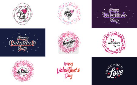 Ilustración de I Love You hand-drawn lettering with a heart design. suitable for use in Valentine's Day designs or as a romantic greeting - Imagen libre de derechos