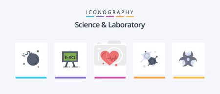 Illustration for Science Flat 5 Icon Pack Including science. education. science formula. science. chemist. Creative Icons Design - Royalty Free Image