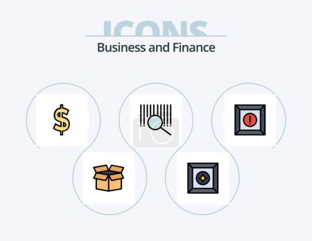 Illustration for Finance Line Filled Icon Pack 5 Icon Design. . . money. money. atm - Royalty Free Image