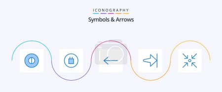 Illustration for Symbols and Arrows Blue 5 Icon Pack Including . arrow. - Royalty Free Image