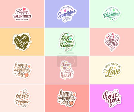 Téléchargez les illustrations : Valentine's Day Graphics Stickers for the Perfect Romantic Gesture - en licence libre de droit