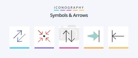 Téléchargez les illustrations : Symbols and Arrows Flat 5 Icon Pack Including . upside. start. arrow. Creative Icons Design - en licence libre de droit
