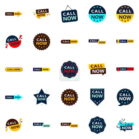 Ilustración de 25 Innovative Typographic Banners for a contemporary calling promotion - Imagen libre de derechos