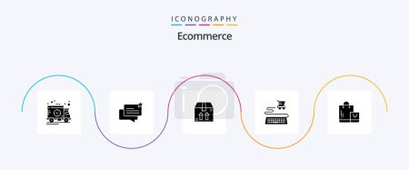 Illustration for Ecommerce Glyph 5 Icon Pack Including shop. ecommerce. box. bag. online - Royalty Free Image