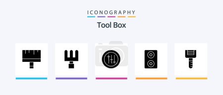 Téléchargez les illustrations : Tools Glyph 5 Icon Pack Including . seo. peeler. Creative Icons Design - en licence libre de droit
