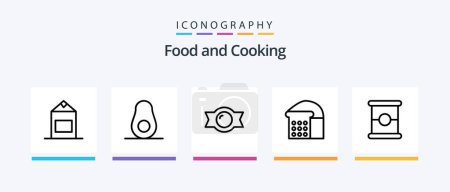 Téléchargez les illustrations : Food Line 5 Icon Pack Including . condensed. yogurt. canned. food. Creative Icons Design - en licence libre de droit