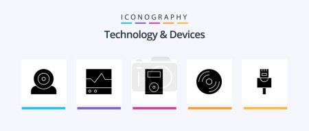 Téléchargez les illustrations : Devices Glyph 5 Icon Pack Including hardware. devices. products. technology. ipod. Creative Icons Design - en licence libre de droit