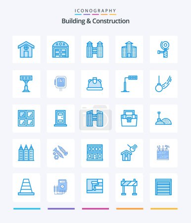 Ilustración de Creative Building And Construction 25 Blue icon pack  Such As construction. transformer. grinding. power. voltage - Imagen libre de derechos