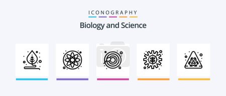 Illustration for Biology Line 5 Icon Pack Including . science. biological. plant. nature. Creative Icons Design - Royalty Free Image
