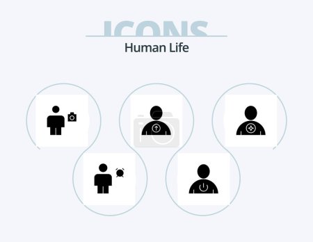 Ilustración de Human Glyph Icon Pack 5 Icon Design. user. avatar. human. photo. camera - Imagen libre de derechos