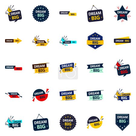Illustration for Dream Big Innovative vector elements for big dream achievement 25 pack - Royalty Free Image