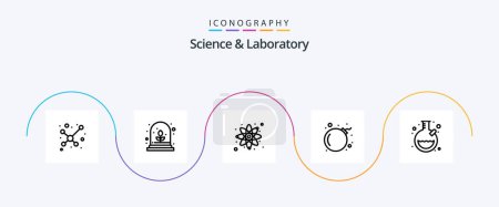 Téléchargez les illustrations : Science Line 5 Icon Pack Including . science. tube. laboratory - en licence libre de droit