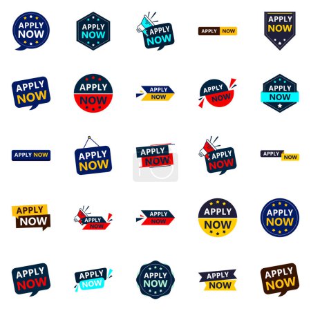 Ilustración de 25 Professional Apply Now Banners to Elevate Your Brand - Imagen libre de derechos
