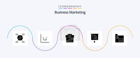 Téléchargez les illustrations : Business Marketing Glyph 5 Icon Pack Including marketing. business. marketing. marketing. corporate - en licence libre de droit