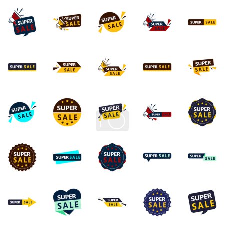 Ilustración de 25 Professional Super Sale Banners for Corporate Websites - Imagen libre de derechos