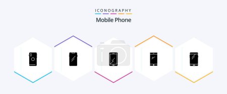 Illustration for Mobile Phone 25 Glyph icon pack including . huawei. - Royalty Free Image