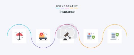 Illustration for Insurance Flat 5 Icon Pack Including . paper. protection. insurance. insurance - Royalty Free Image