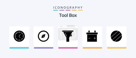 Téléchargez les illustrations : Tools Glyph 5 Icon Pack Including . battery.. Creative Icons Design - en licence libre de droit