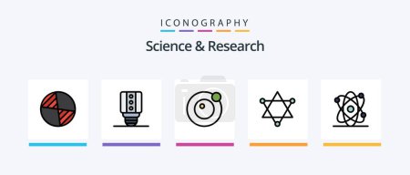 Illustration for Science Line Filled 5 Icon Pack Including . light. solar. lamp. sun. Creative Icons Design - Royalty Free Image