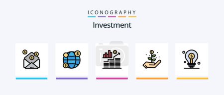Ilustración de Investment Line Filled 5 Icon Pack Including investment. investment. investment. investing. business. Creative Icons Design - Imagen libre de derechos