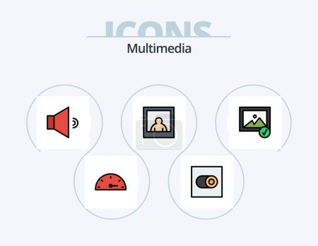 Téléchargez les illustrations : Multimedia Line Filled Icon Pack 5 Icon Design. . settings. . switch - en licence libre de droit