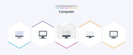 Illustration for Computer 25 Flat icon pack including . - Royalty Free Image