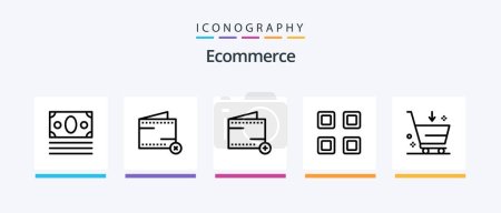 Illustration for Ecommerce Line 5 Icon Pack Including close. page. mail. layout. shopping. Creative Icons Design - Royalty Free Image