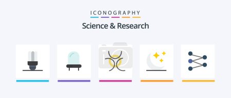 Illustration for Science Flat 5 Icon Pack Including . space. space. figure. Creative Icons Design - Royalty Free Image