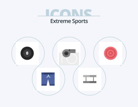 Ilustración de Sport Flat Icon Pack 5 Icon Design. . . sport. sport. dart - Imagen libre de derechos